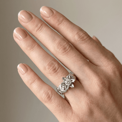 Silver Zirconia Petal Crown Ring by Rose & Oliver - product image 2