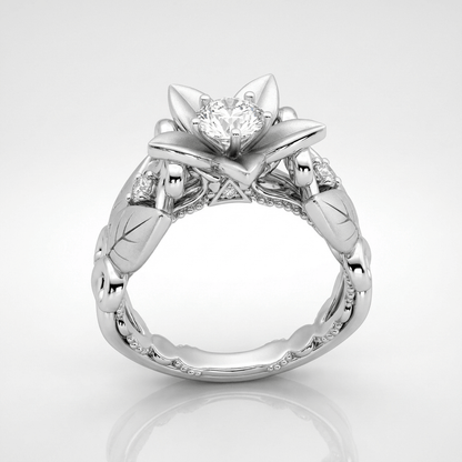 Silver Zirconia Petal Crown Ring by Rose & Oliver - product image 1