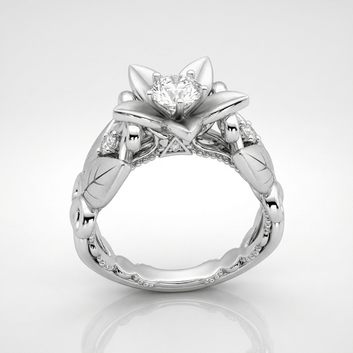 Silver Zirconia Petal Crown Ring by Rose & Oliver - product image 1