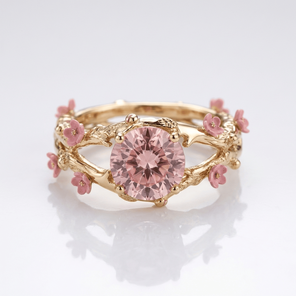 Pink Rose Blossom Ring by Rose & Oliver - product image 1