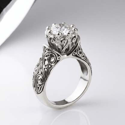 Silver Zirconia Heirloom Ring by Rose & Oliver - product image 1