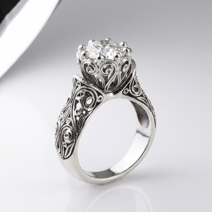 Silver Zirconia Heirloom Ring by Rose & Oliver - product image 1