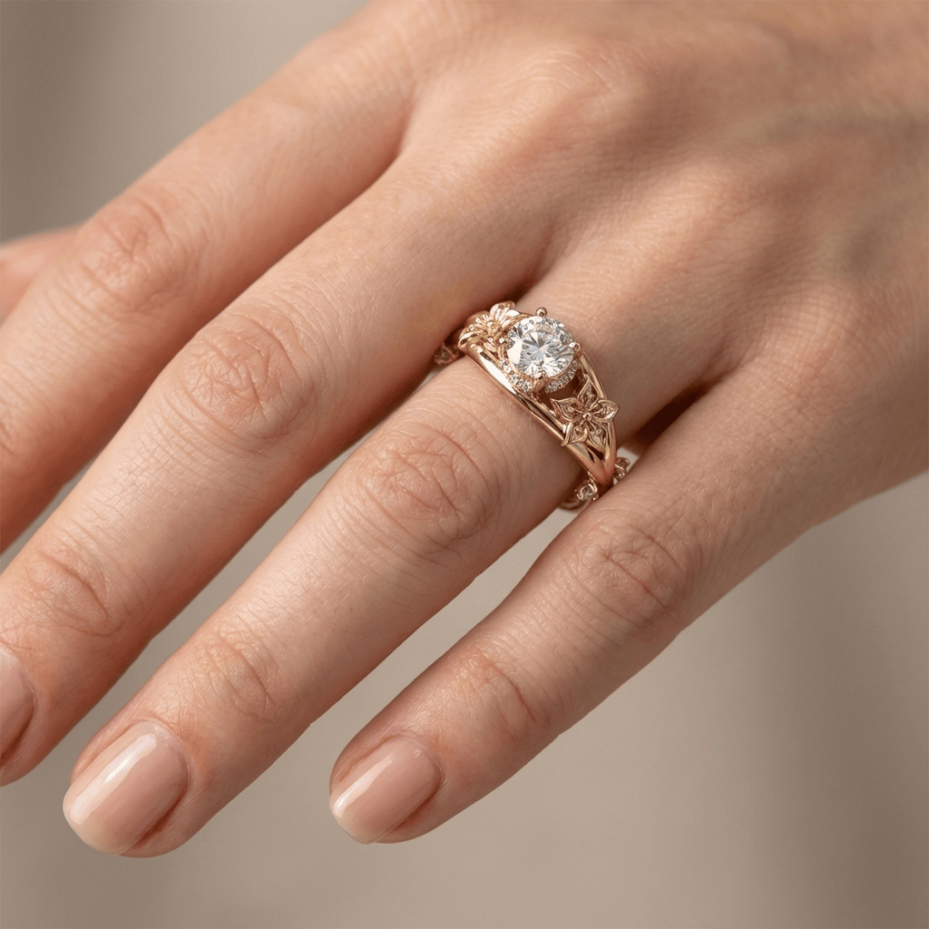 Gold Zirconia Blooming Grace Ring by Rose & Oliver - product image 2