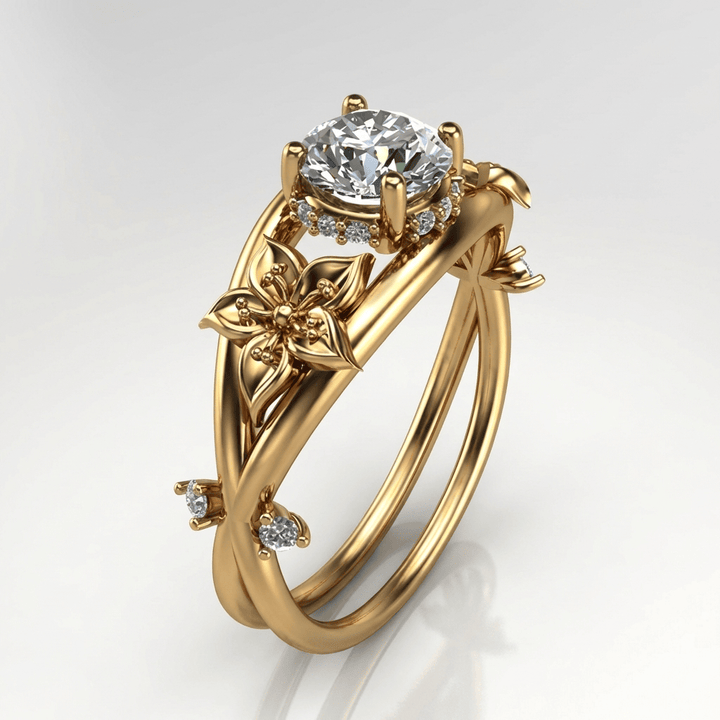 Gold Zirconia Blooming Grace Ring by Rose & Oliver - product image 1