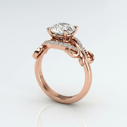 Rose Gold Zirconia Graceful Vine Ring by Rose & Oliver - product image 1