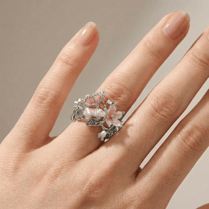 Silver Butterfly Dreamer Ring - (Adjustable) by Rose & Oliver - product image 2