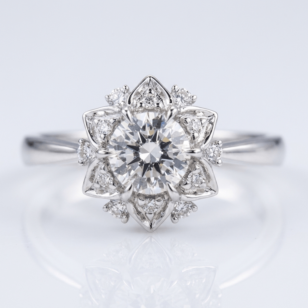 Silver Zirconia Lotus Light Ring by Rose & Oliver - product image 1