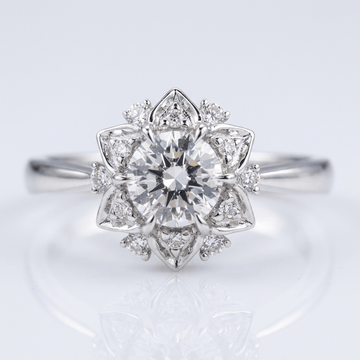 Silver Zirconia Lotus Light Ring by Rose & Oliver - product image 1