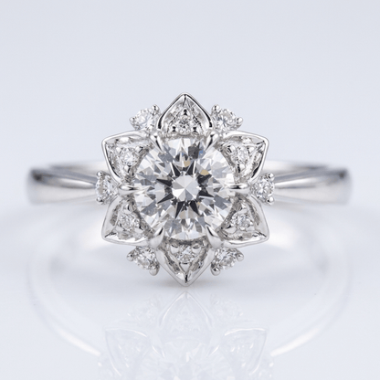 Silver Zirconia Lotus Light Ring by Rose & Oliver - product image 1