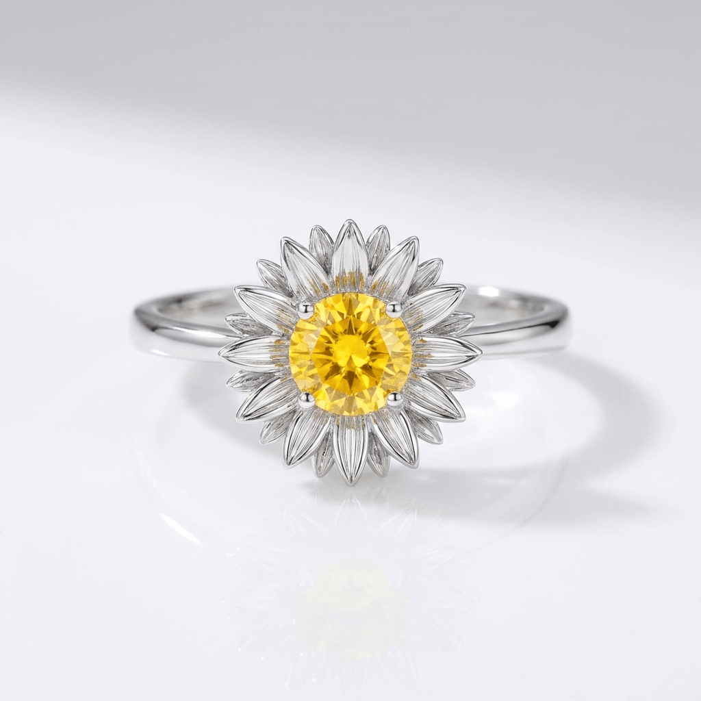 Sunflower Ring - (Adjustable) by Rose & Oliver - product image 1