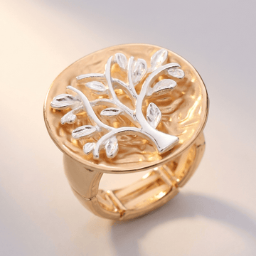 Rose Gold Tree Of Life Ring - (Adjustable) by Rose & Oliver - product image 1