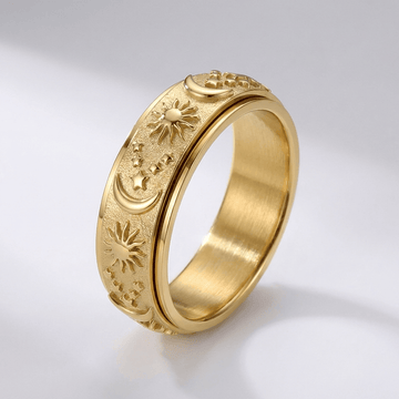 Gold Rotatable Celestial Band Ring by Rose & Oliver - product image 1