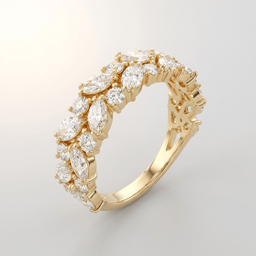 Gold Marquise Zirconia Cascade Ring by Rose & Oliver - product image 1