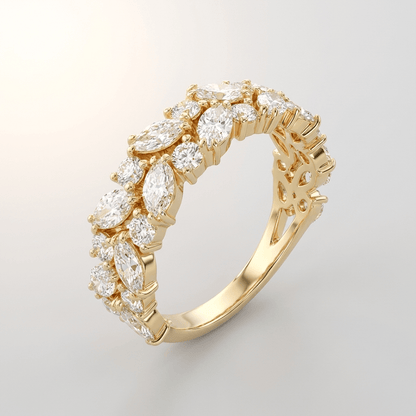 Gold Marquise Zirconia Cascade Ring by Rose & Oliver - product image 1