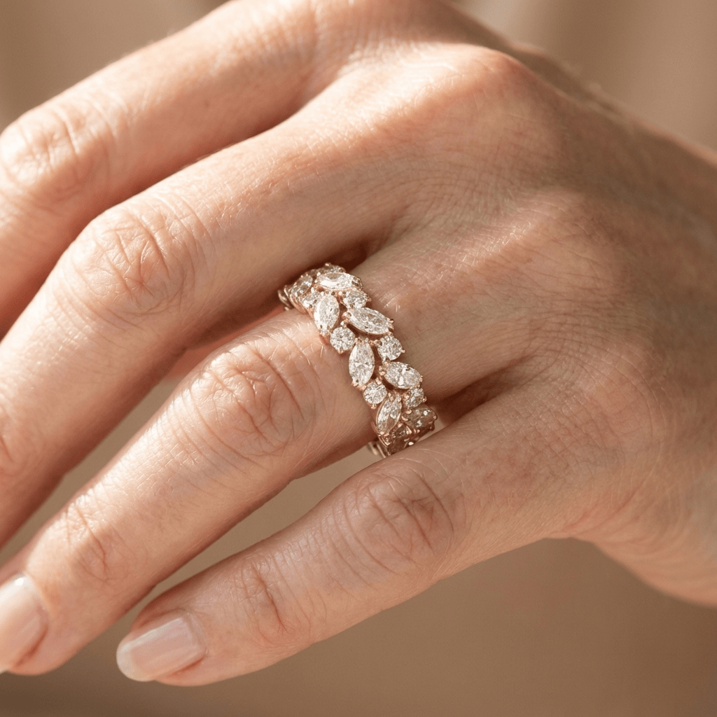 Gold Marquise Zirconia Cascade Ring by Rose & Oliver - product image 2