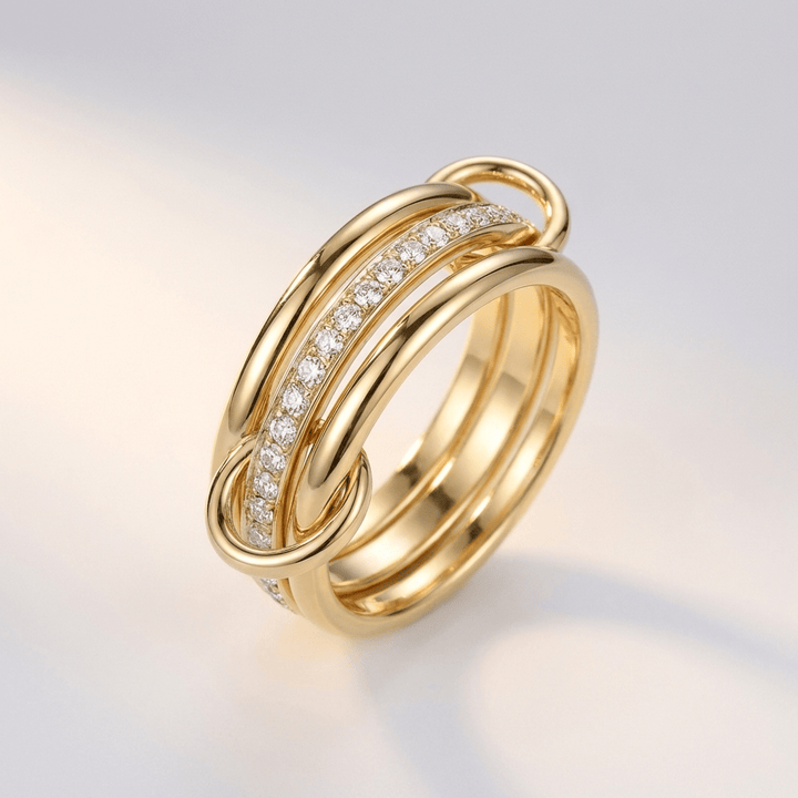 Gold Zirconia Intertwine Ring by Rose & Oliver - product image 1