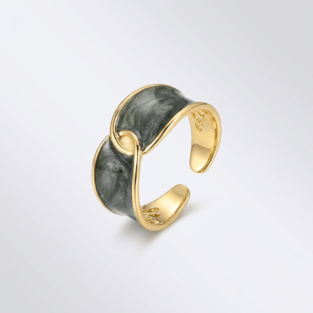 Jade Double Stone Ring - (Adjustable) by Rose & Oliver - product image 1