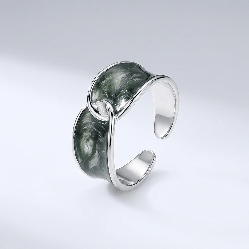Jade Double Stone Ring - (Adjustable) by Rose & Oliver - product image 5