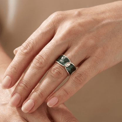 Jade Double Stone Ring - (Adjustable) by Rose & Oliver - product image 6