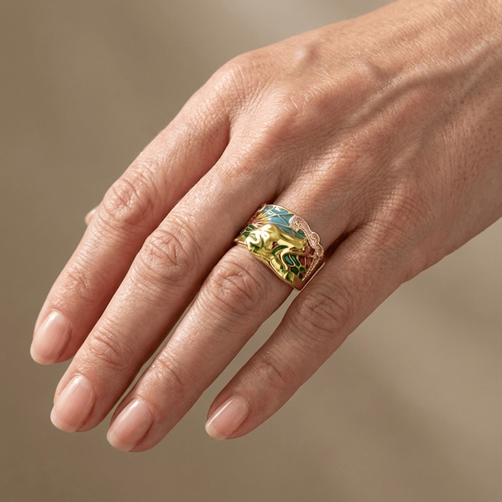 Rose Gold Timeless Ornate Ring by Rose & Oliver - product image 2