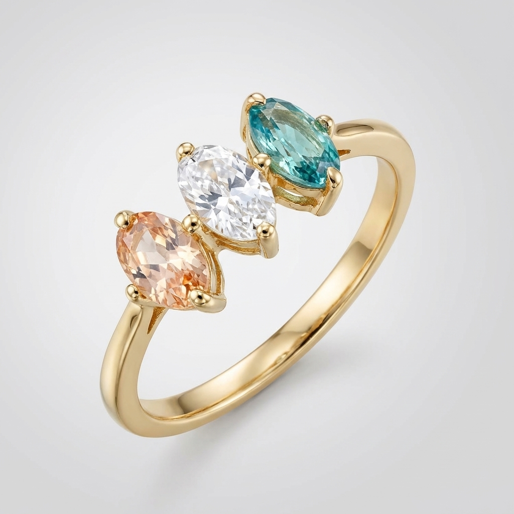 Golden Trio Ring by Rose & Oliver - product image 1