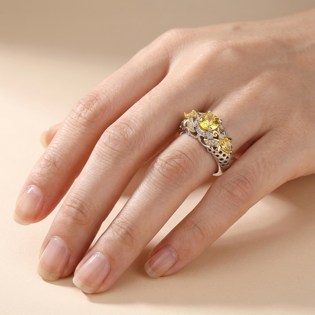 Gold Blossom Crown Ring by Rose & Oliver - product image 3