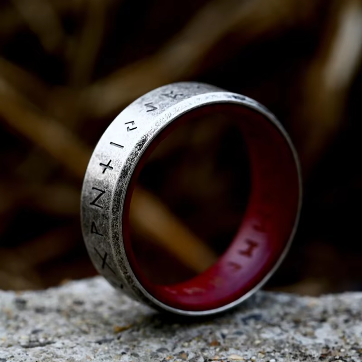 Silver & Red Leather Ring by Rose & Oliver - product image 1