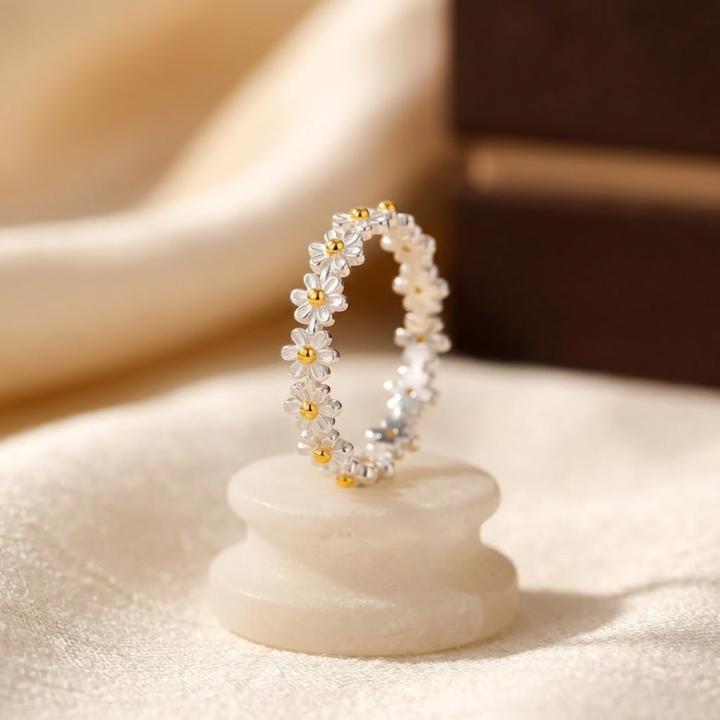 Silver Floral Ring by Rose & Oliver - product image 1