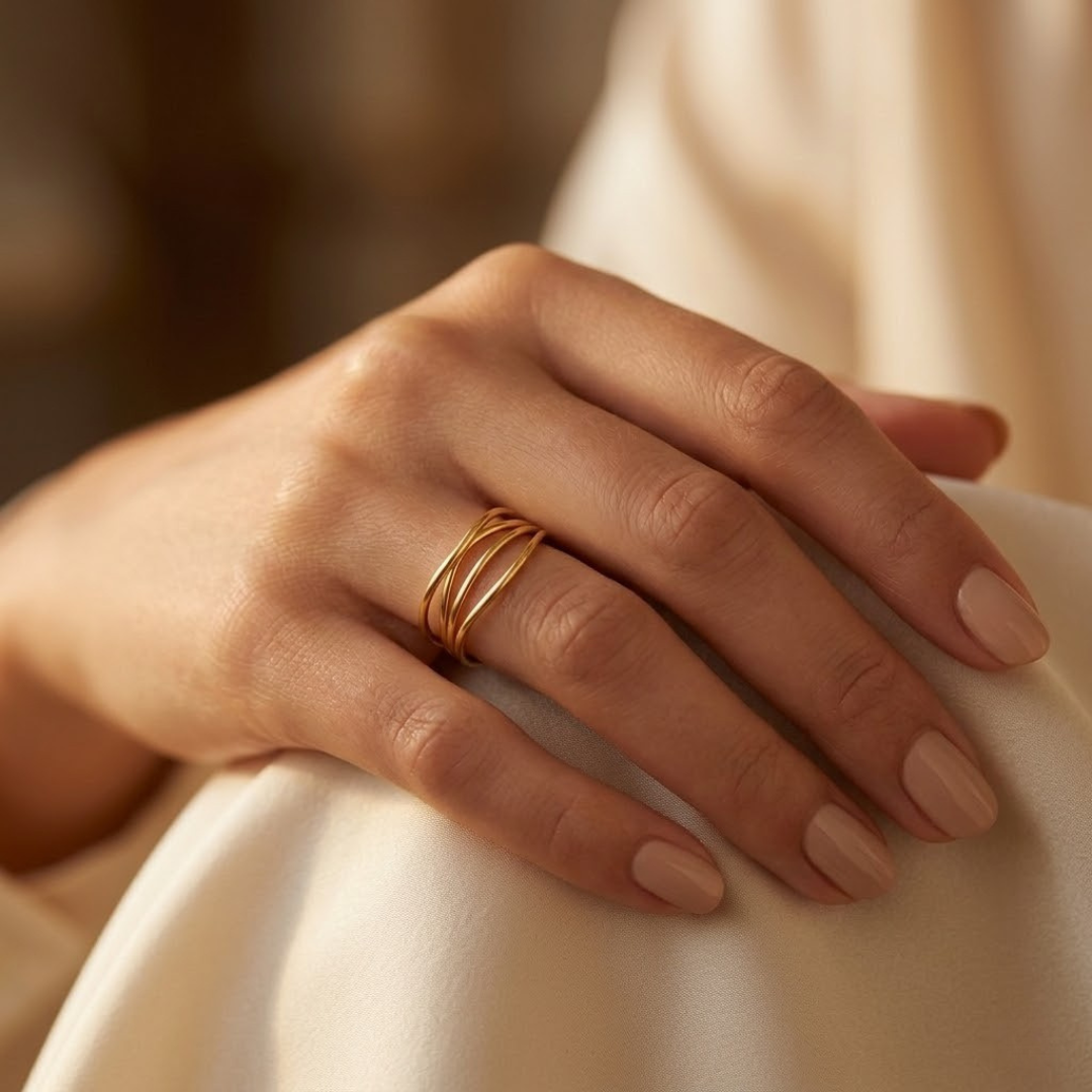 Gold Minimalist Wrap Ring by Rose & Oliver - product image 2