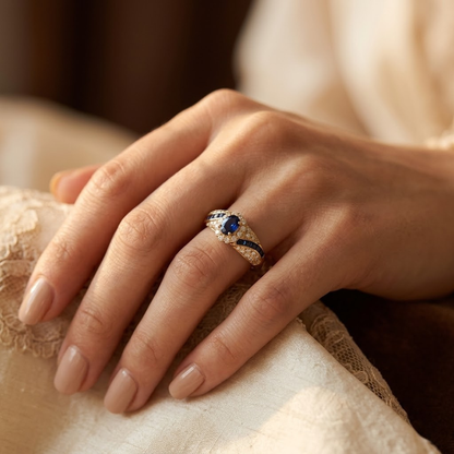 Gold Sapphire Band Ring by Rose & Oliver - product image 2