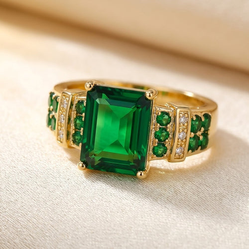 Gold Emerald Multi-Stone Ring by Rose & Oliver - product image 1