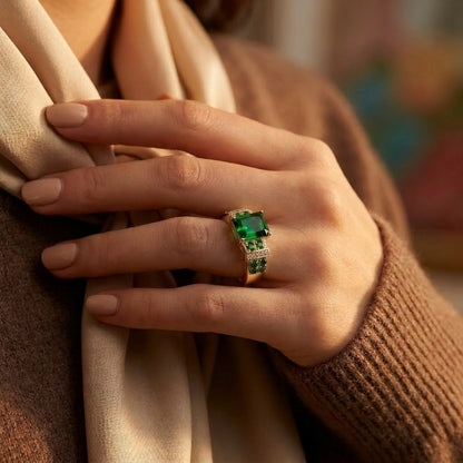 Gold Emerald Multi-Stone Ring by Rose & Oliver - product image 2