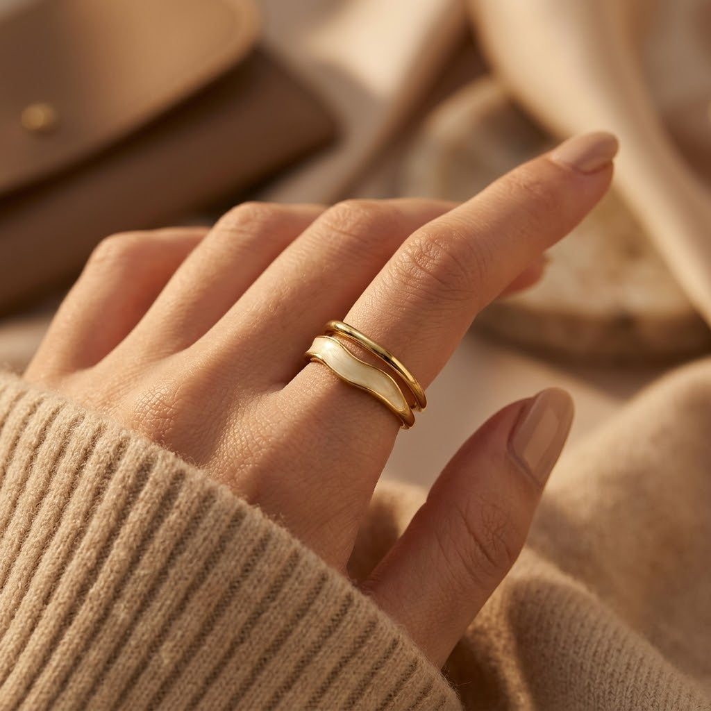 Gold Sculptural Wrap Ring by Rose & Oliver - product image 2