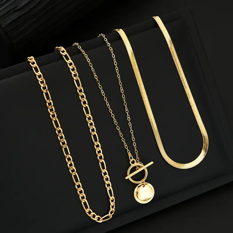 Savira Textured Coin Layered Necklace | Gold by Rose & Oliver - product image 6