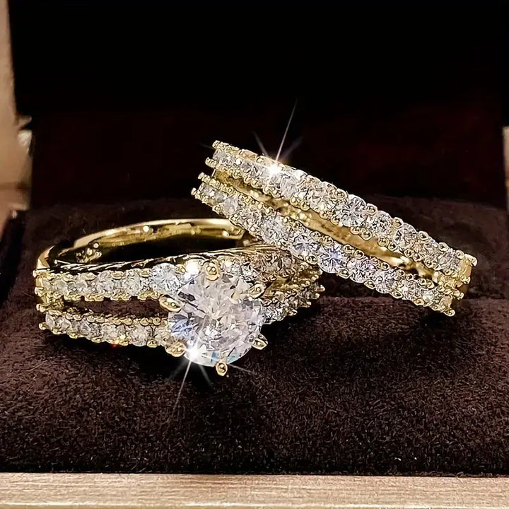 Eternal Radiance Ring Set | Gold by Rose & Oliver - product image 1
