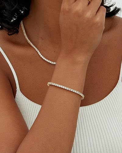 Tennis bracelet | Gold by Rose & Oliver - product image 2
