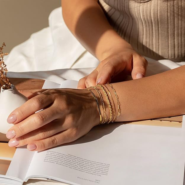 Vernetta™ | Gold Bracelet Set by Rose & Oliver - product image 3