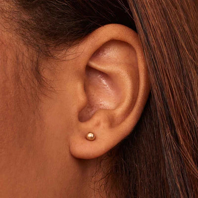 Ball™ | Gold Stud Earrings by Rose & Oliver - product image 3