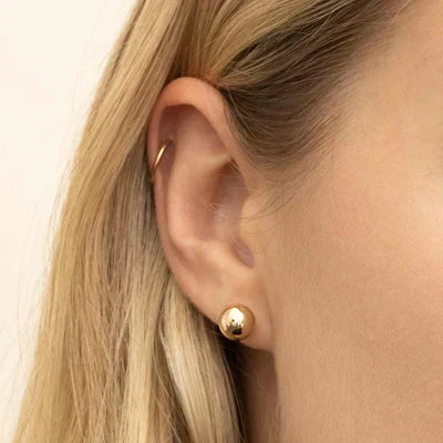 Ball™ | Gold Stud Earrings by Rose & Oliver - product image 5