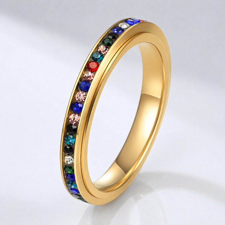 Colorful Crystal Eternity Band Ring by Rose & Oliver - product image 1