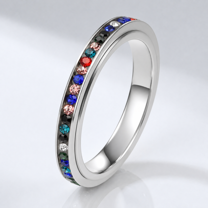 Colorful Crystal Eternity Band Ring by Rose & Oliver - product image 3