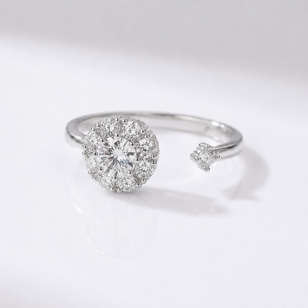 Diamond Cluster Ring - (Adjustable) by Rose & Oliver - product image 1