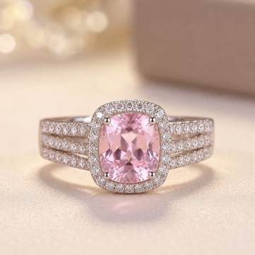 Gold Amethyst Halo Ring by Rose & Oliver - product image 1