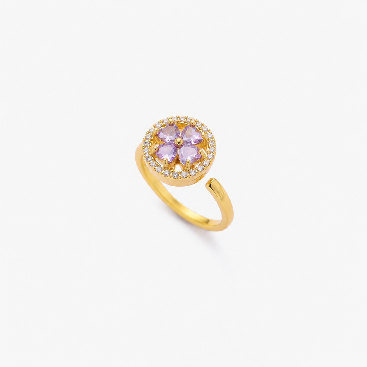Gold Sapphire Floral Ring by Rose & Oliver - product image 1