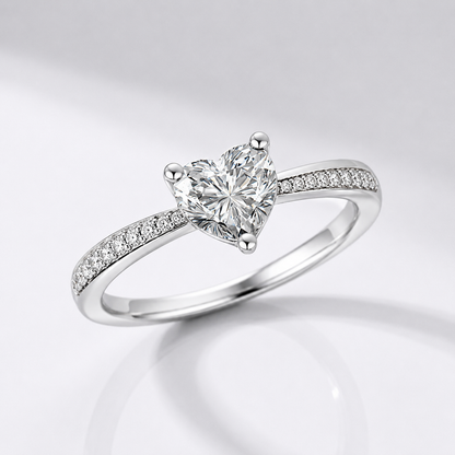 Heart Zirconia Silver Pavé Ring by Rose & Oliver - product image 1