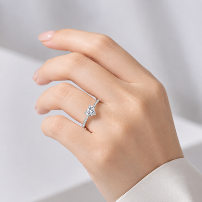 Heart Zirconia Silver Pavé Ring by Rose & Oliver - product image 2