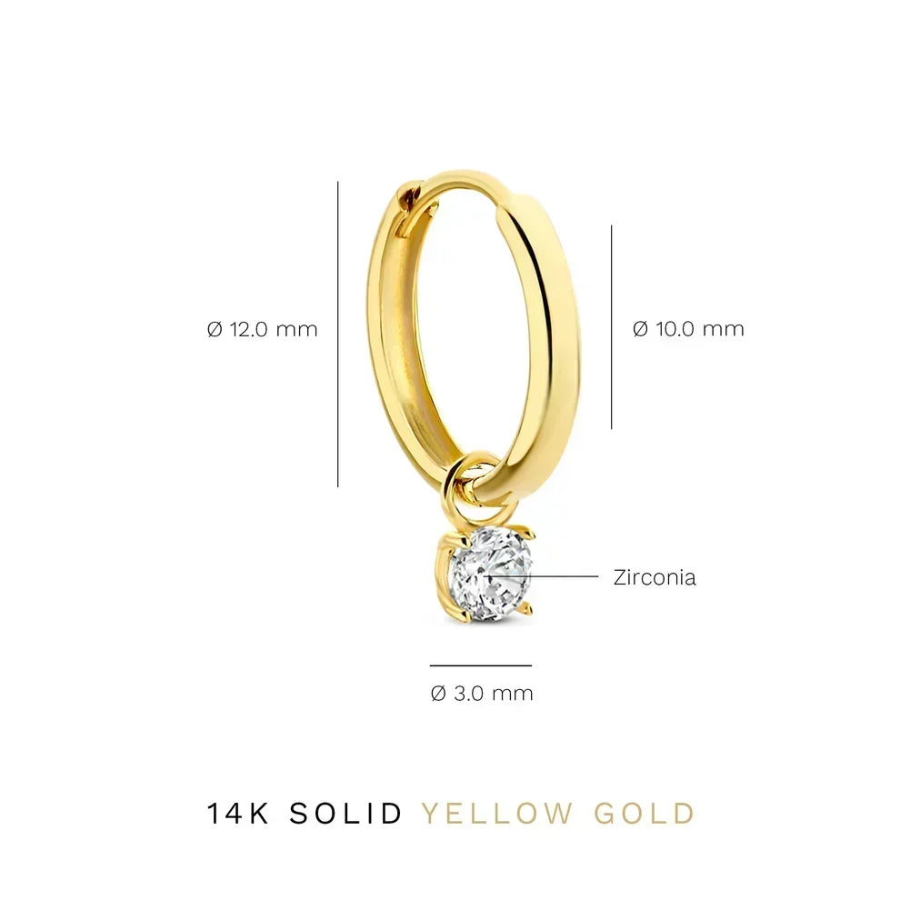 Celeste™ | Gold Stone Hoop Earrings by Rose & Oliver - product image 5