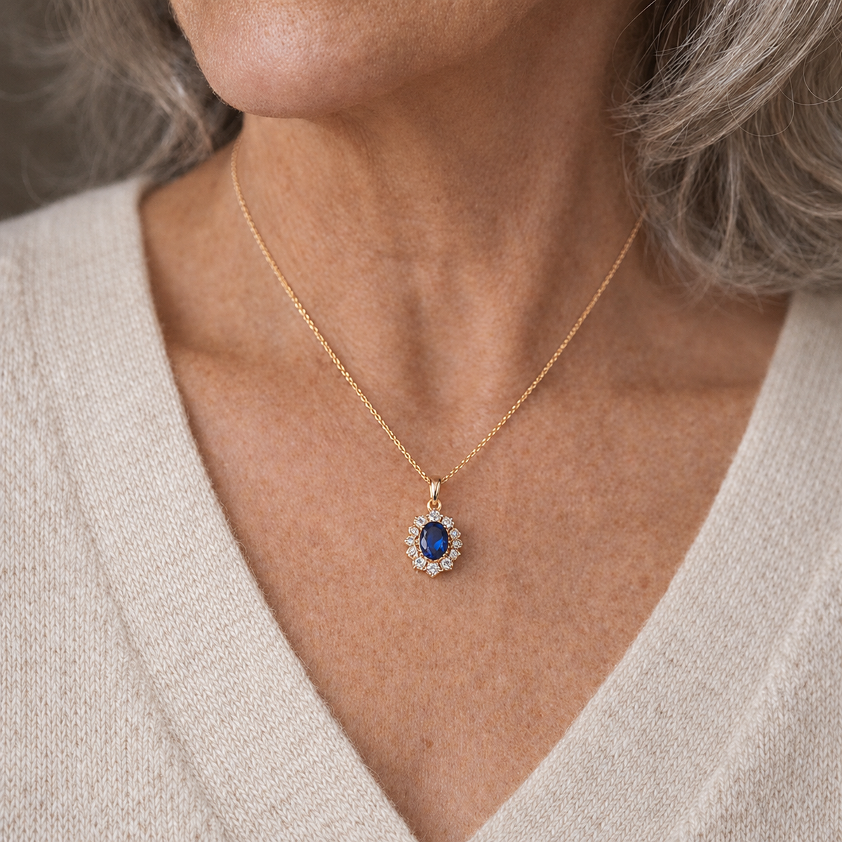Kavella Noctazure Necklace by Rose & Oliver - product image 2