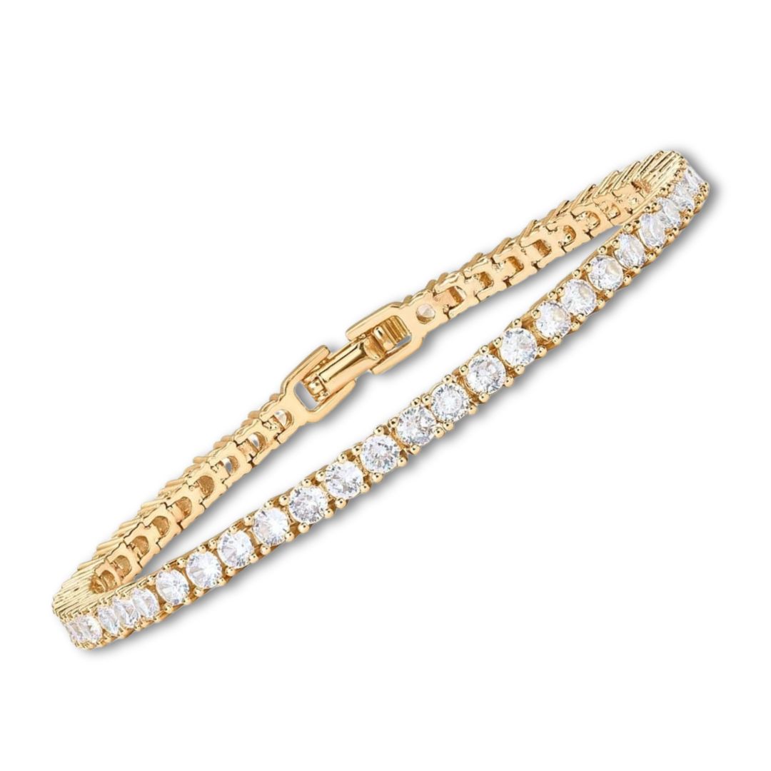 Lustra™ | Gold Moissanite Tennis Bracelet by Rose & Oliver - product image 2