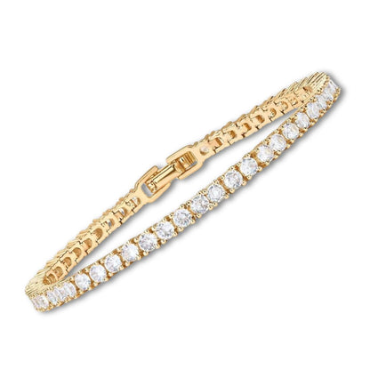 Lustra™ | Gold Moissanite Tennis Bracelet by Rose & Oliver - product image 2
